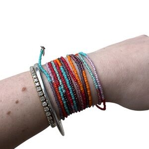 Bunny Shapiro Mega Colorful Wrap Beaded Bracelet